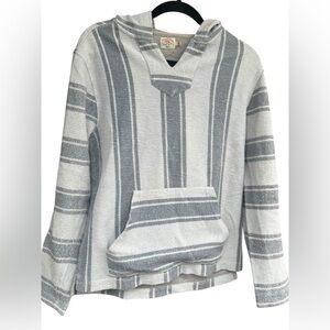Faherty Baja Beach Marina Stripe Terry Hoodie Men's Small